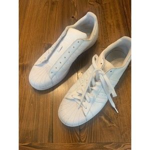 Adidas Superstar Shoes Triple White Stan Smith EG4960 Men's Size 11.5 (1 Lace!)